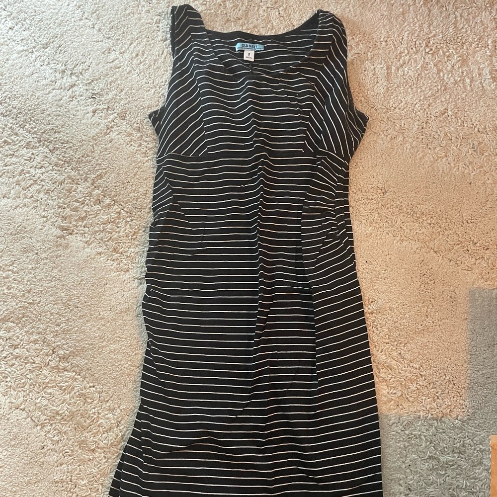 Striped maternity dress